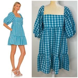 NWOT Amanda Uprichard Lucietta Dress Size L Sutton Plaid